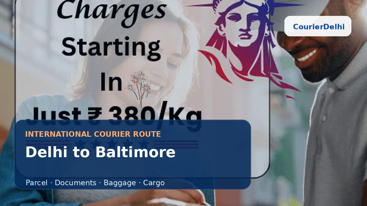 Courier service from Delhi to Baltimore