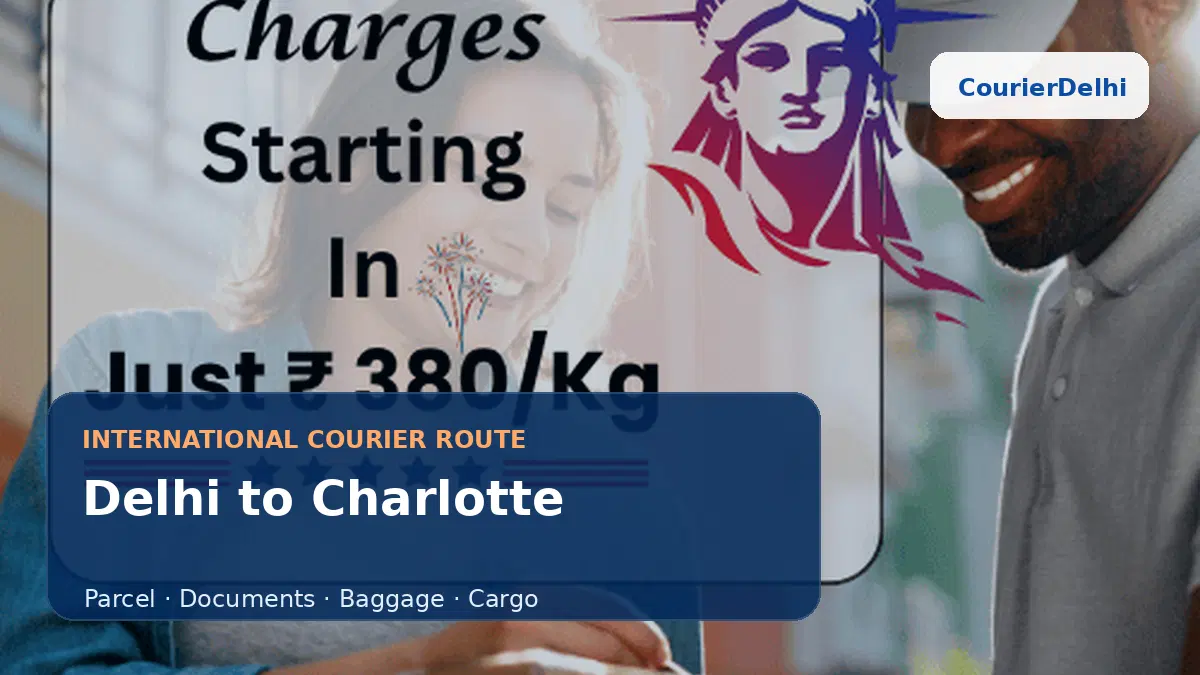 Courier service from Delhi to Charlotte