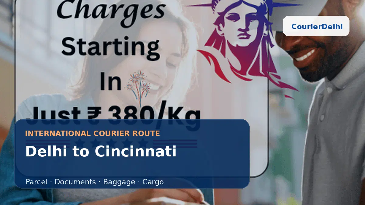 Courier service from Delhi to Cincinnati