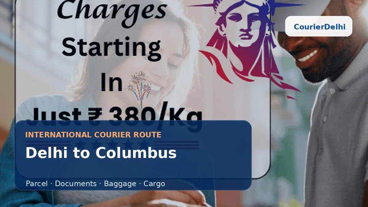 Courier service from Delhi to Columbus