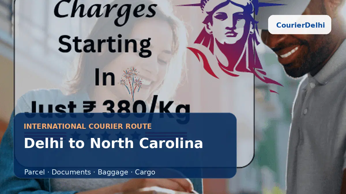 Courier service from Delhi to North Carolina